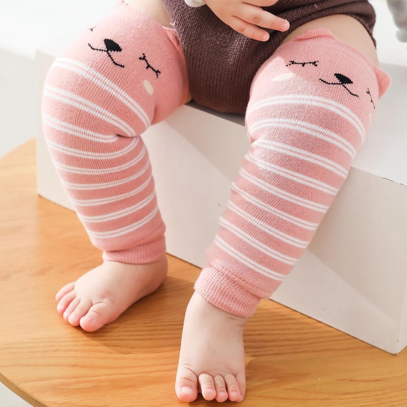 XEPST Toddler Baby Leg Warmers, Pack of 4 Long Legwarmers Cute Animal Pattern Knee Socks Baby Knee Protector Leg Sleeves Leggings for Baby Kids Toddlers Boys Girls 0-5 Years, One Size - Image 4